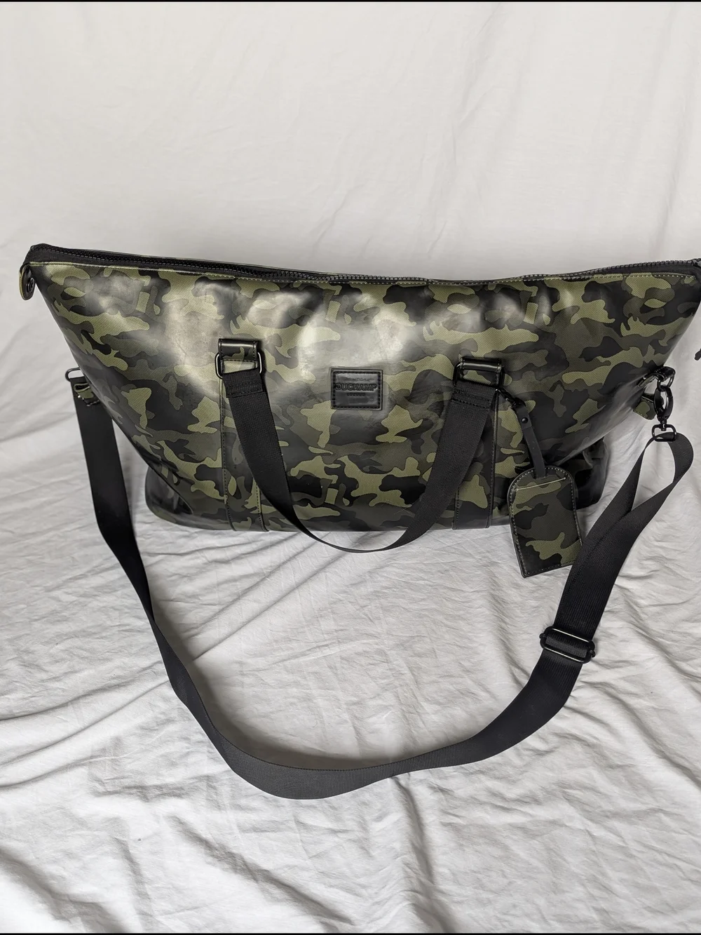 NWOT Duchamp London Rubberized Camo/Camp Tote Duffle Bag